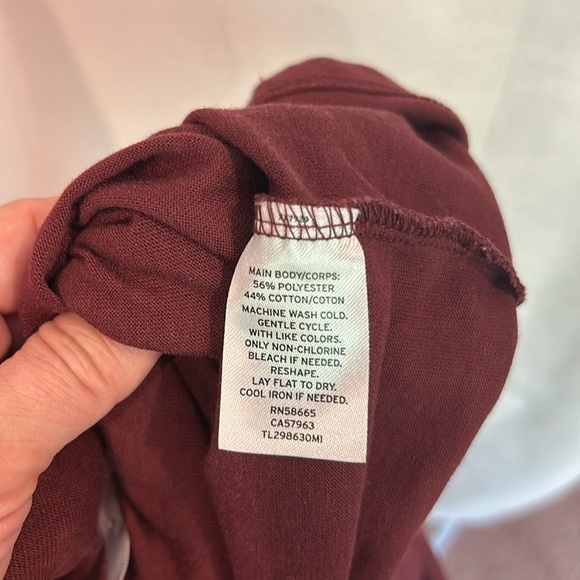 Leith Burgundy Maroon Body con Rouched Dress - Picture 5 of 5